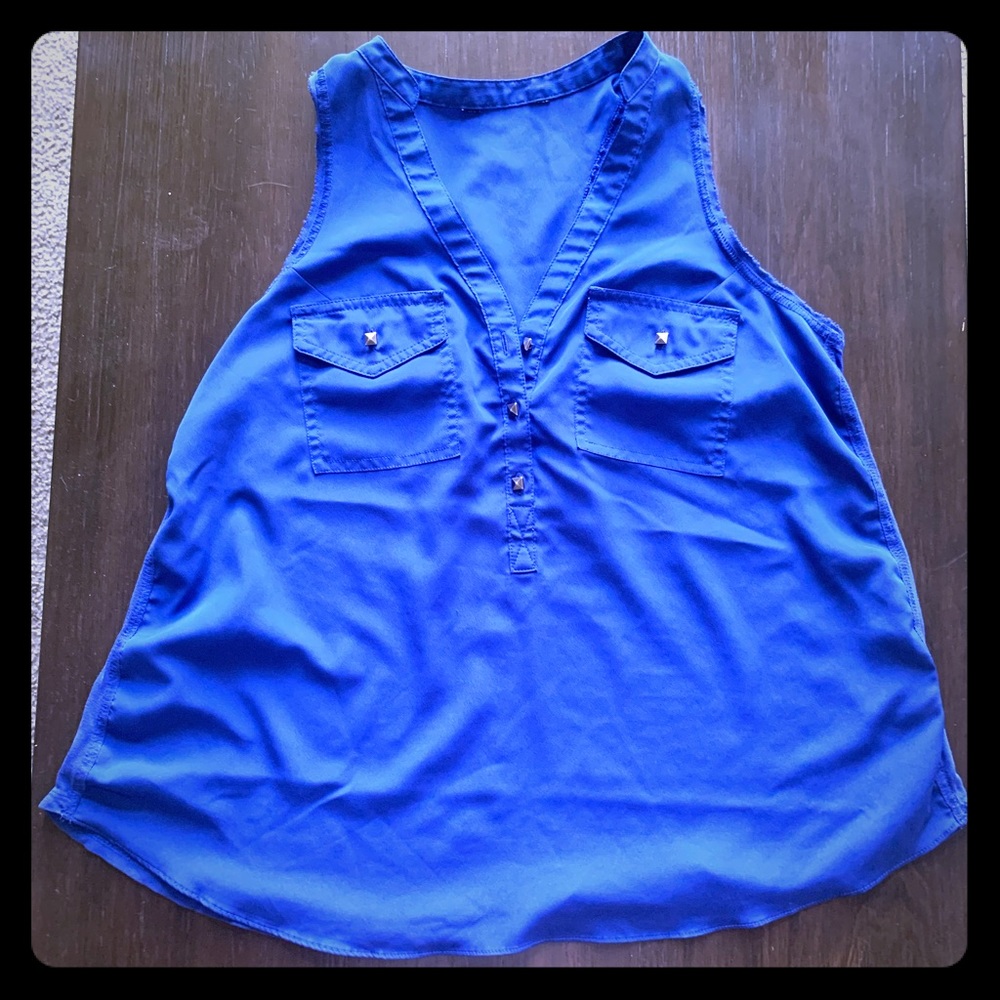 🐝 Blue racer back tank top